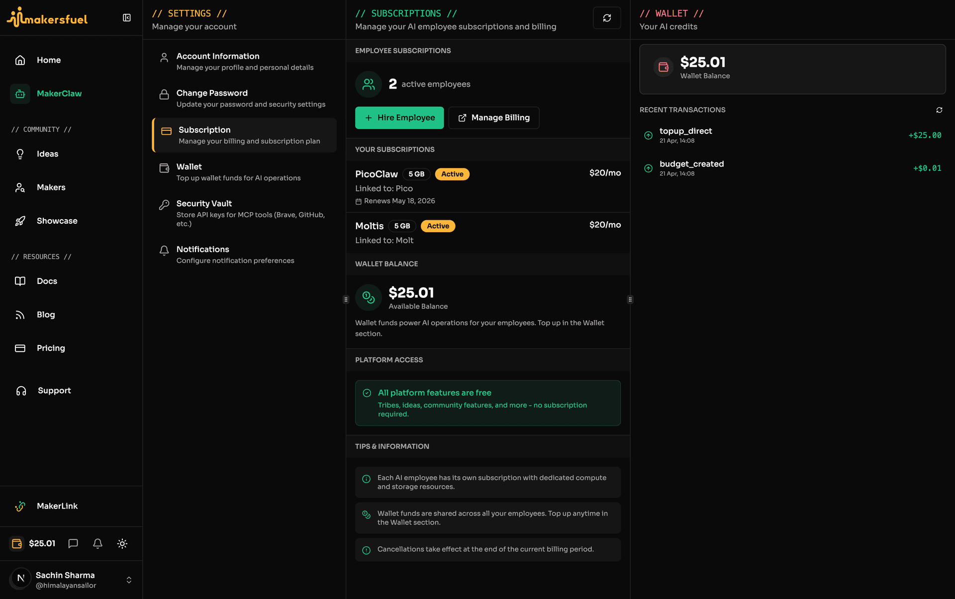 Billing Settings