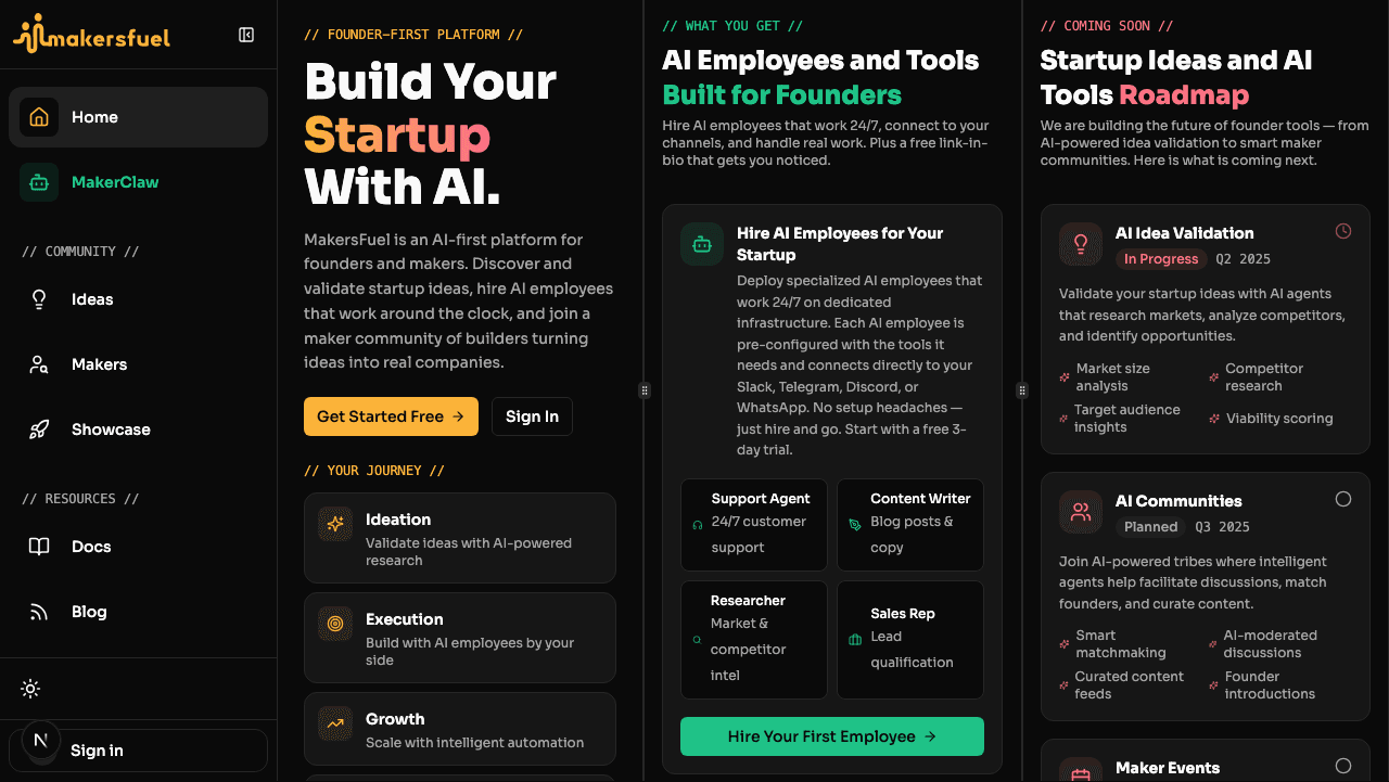 MakersFuel Homepage